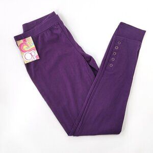 OP Purple Leggings Organic Cotton Sustainable Beach Pant 7 / 9 New